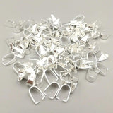50pcs Silver Copper Necklace Clamp Jewelry Clasps DIY Accessories
