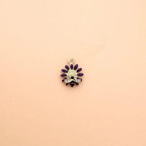 10Pcs Lovely Bee Flower Charms Enamel Pendant for DIY Earrings Jewelry Making