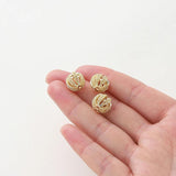 2Pcs 12mm Spacer Beads Silver Plated Brass DIY Jewelry Making Supplies