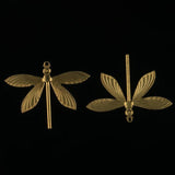 52.1*64.5mm Brass Hanging Dragonfly Charm Pendant for DIY Jewelry