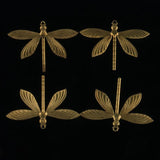 52.1*64.5mm Brass Hanging Dragonfly Charm Pendant for DIY Jewelry