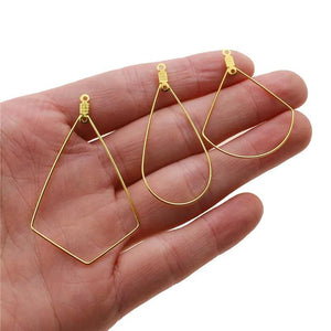 10Pcs Stainless Steel Geometric Earring Hooks DIY Jewelry Making