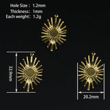 Brass Shaped Hanging Sun Flower Pendant for Jewelry Making