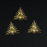 Brass Shaped Hanging Sun Flower Pendant for Jewelry Making