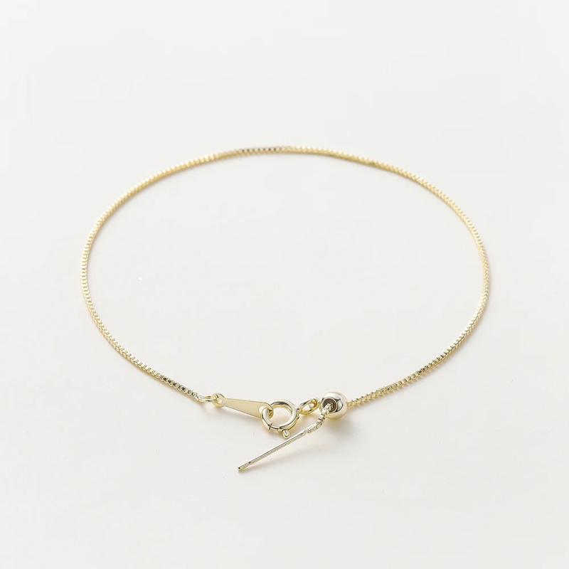 2Pcs Plated Brass Necklace Bracelet Chain DIY Jewelry Making Women