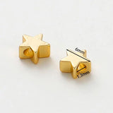 20pcs Star Shape Beads Bracelet Spacer for DIY Jewelry 14K/18K Plated
