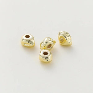 10Pcs Spacer Beads 14K/18K Plated Big Hole for DIY Bracelet Necklace