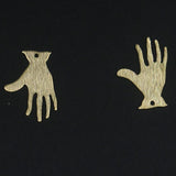 Brass Double Side Brushed Personality Pendant DIY Earring Accessories