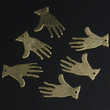 Brass Double Side Brushed Personality Pendant DIY Earring Accessories