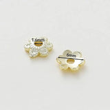 20pcs 14K Plated Leaf Flower Caps for DIY Bracelet Necklace Jewelry Making