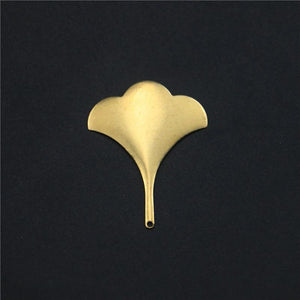 Brass Fan-Shaped Jewelry Accessory Charm for Necklaces Earrings Pendants