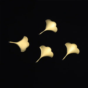 Brass Fan-Shaped Jewelry Accessory Charm for Necklaces Earrings Pendants