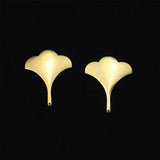 Brass Fan-Shaped Jewelry Accessory Charm for Necklaces Earrings Pendants