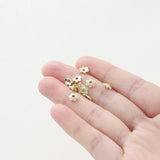 20Pcs 14K Plated Brass 6mm Flower Bead Caps for Necklace Making