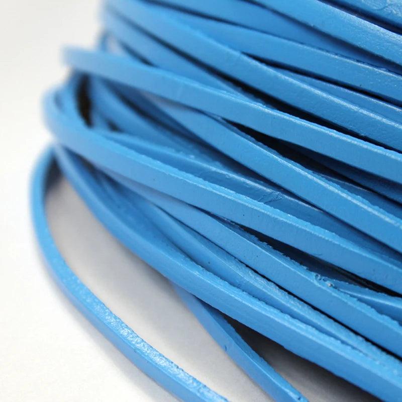 Aaazee 2 Yards Coated Cow Hide Leather Strip 3mm Wide Cord