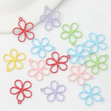Alloy Hollowed Out Flower Pendant Diy Jewelry