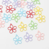Alloy Hollowed Out Flower Pendant Diy Jewelry