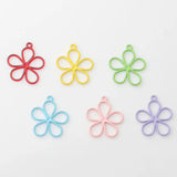 Alloy Hollowed Out Flower Pendant Diy Jewelry