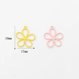 Alloy Hollowed Out Flower Pendant Diy Jewelry