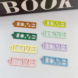 10pcs Macaron Pendant Base Love Letter Charms for DIY Jewelry Making