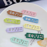10pcs Macaron Pendant Base Love Letter Charms for DIY Jewelry Making
