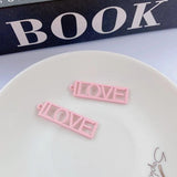 10pcs Macaron Pendant Base Love Letter Charms for DIY Jewelry Making