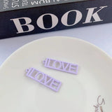 10pcs Macaron Pendant Base Love Letter Charms for DIY Jewelry Making