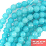 10mm Round Glass Loose Beads for Jewelry Making - 80pcs