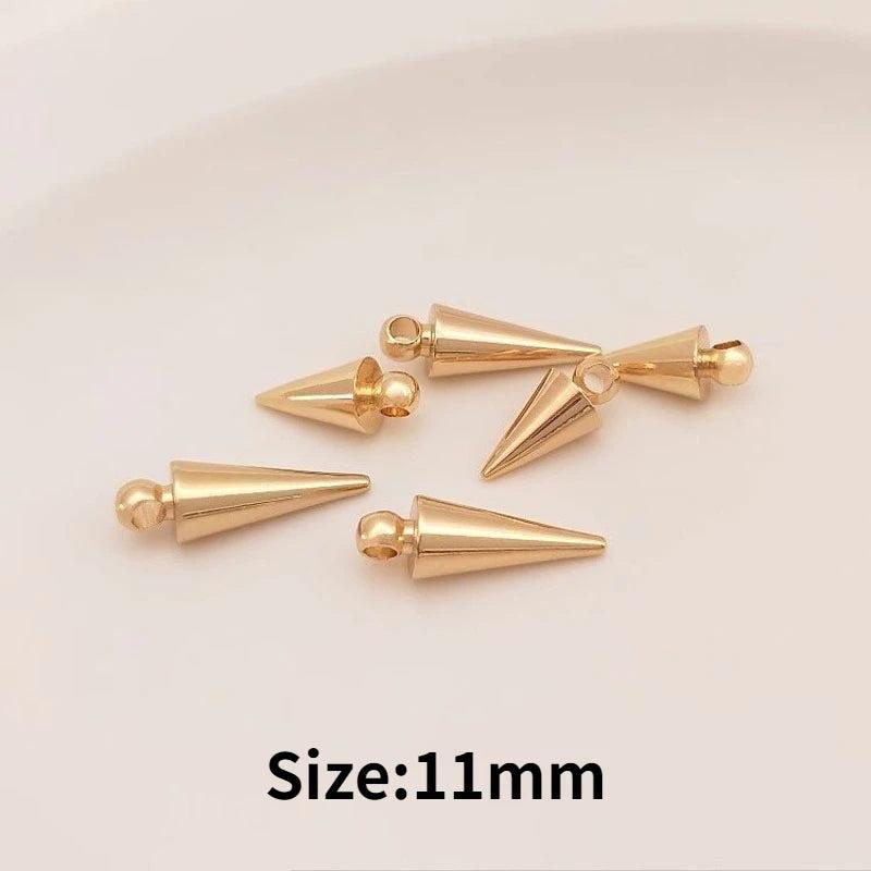 12PCS 14K Filled Tapered Pendants Earrings Accessories Materials