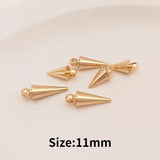 12PCS 14K Filled Tapered Pendants Earrings Accessories Materials