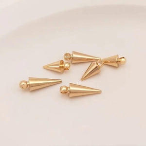 12PCS 14K Filled Tapered Pendants Earrings Accessories Materials