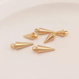 12PCS 14K Filled Tapered Pendants Earrings Accessories Materials