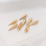 12PCS 14K Filled Tapered Pendants Earrings Accessories Materials