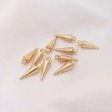 12PCS 14K Filled Tapered Pendants Earrings Accessories Materials