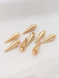 12PCS 14K Filled Tapered Pendants Earrings Accessories Materials