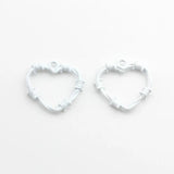 10pcs Hollowed Out Heart Pendant Keychain Earring Necklace Jewelry DIY Supplies