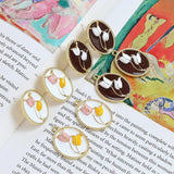 6pcs Retro Style Tulip Pendant Earrings 925 Silver Needle Jewelry Set