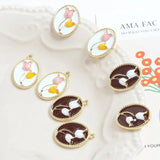 6pcs Retro Style Tulip Pendant Earrings 925 Silver Needle Jewelry Set
