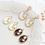 6pcs Retro Style Tulip Pendant Earrings 925 Silver Needle Jewelry Set