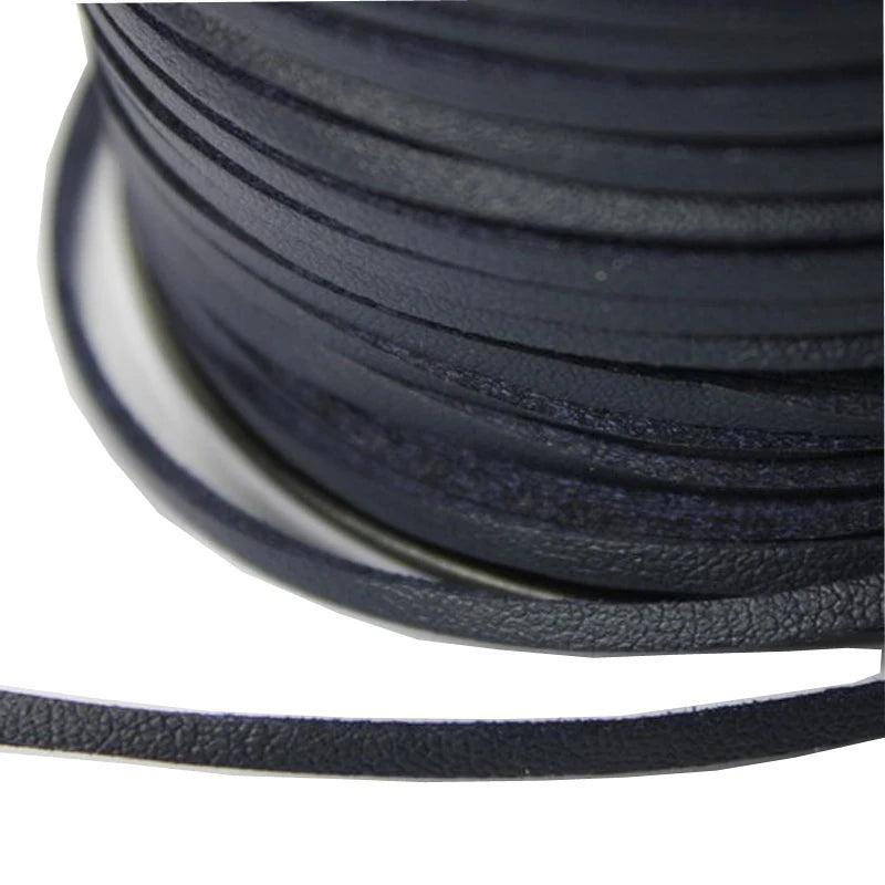 10 Yards 3mm Navy Patent Faux Suede Leather Cord DIY Bracelet Jewelry Making