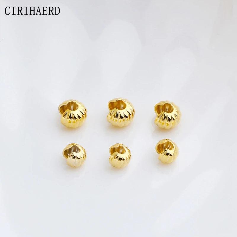 DIY Jewelry Accessories 14K Plated Clip Clasps Open Crimp Beads Caps Buckle