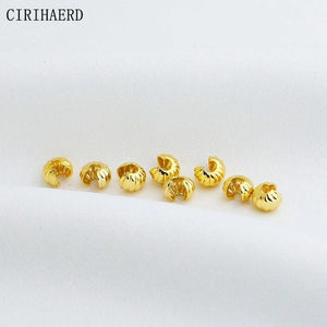 DIY Jewelry Accessories 14K Plated Clip Clasps Open Crimp Beads Caps Buckle