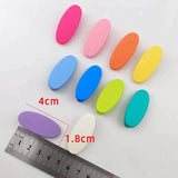 20 PCS Rainbow Candy Hairpin Resin Oval Side Clip Children's Frosted Clip