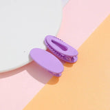 20 PCS Rainbow Candy Hairpin Resin Oval Side Clip Children's Frosted Clip
