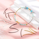10Pcs Brass Curved Textured Tube Beads Twist Spacer for DIY Bracelet Necklace