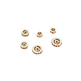 3Pcs 14K Copper Clad Zirconium Wheel Beads DIY Jewelry Accessories