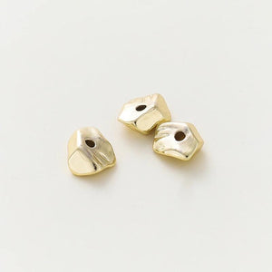 10Pcs 6-8mm Plated Brass Irregular Spacer Beads for DIY Jewelry Making