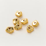 10Pcs 6-8mm Plated Brass Irregular Spacer Beads for DIY Jewelry Making