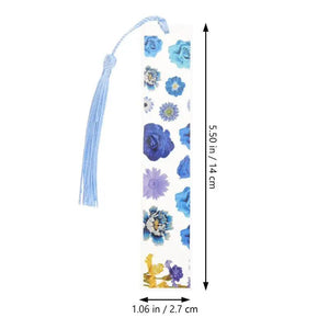 Epoxy Bookmark Tassel Floral Bookmark Portable Dried Flower Bookmark 