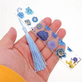 Epoxy Bookmark Tassel Floral Bookmark Portable Dried Flower Bookmark 